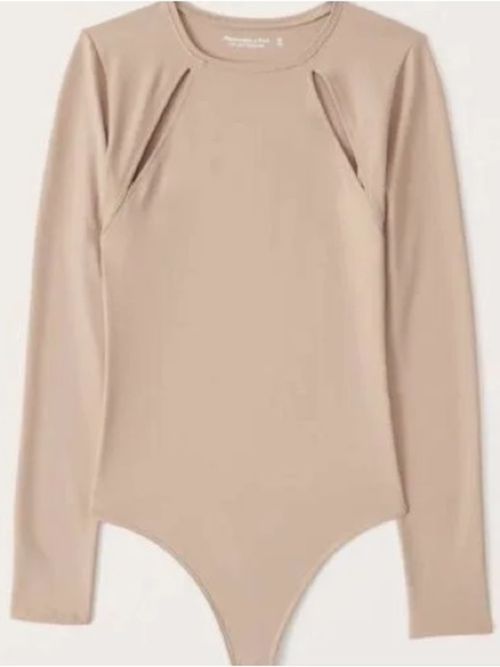 Abercrombie and Fitch Soft AF Collection Nude Bodysuit with Cutout Slits, M